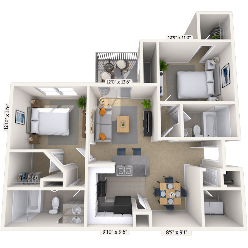 Floorplan image of unit 011408
