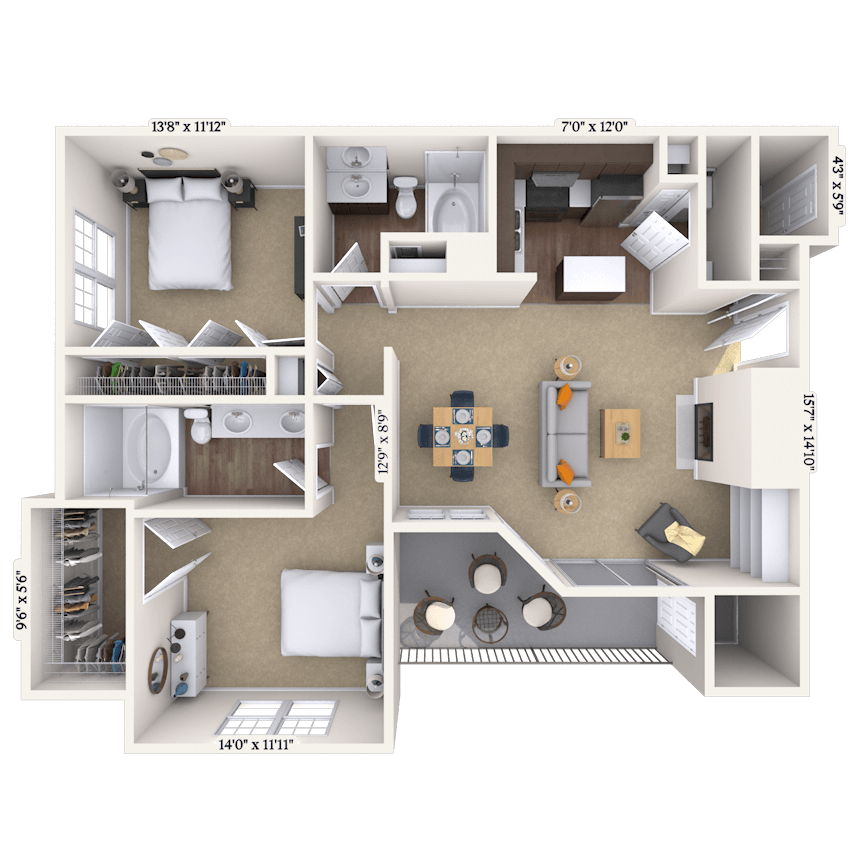 Floorplan image of unit 010815