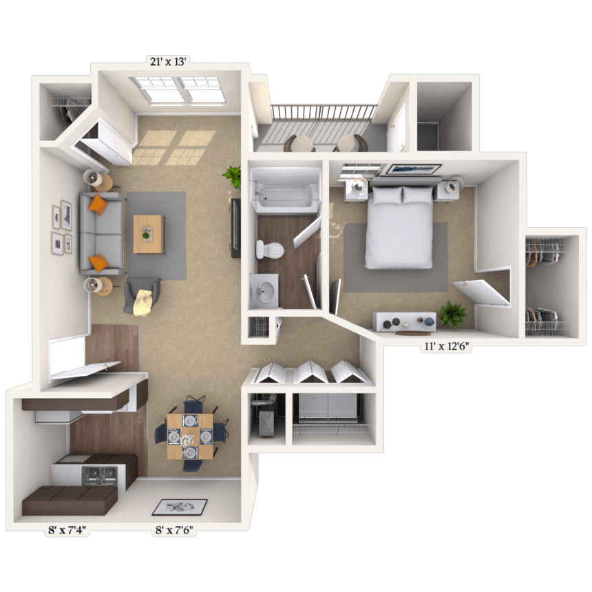 Floorplan image of unit 12206