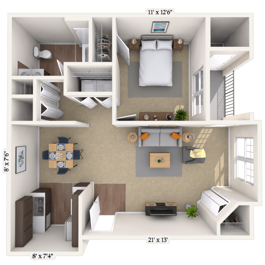 Floorplan image of unit 22106