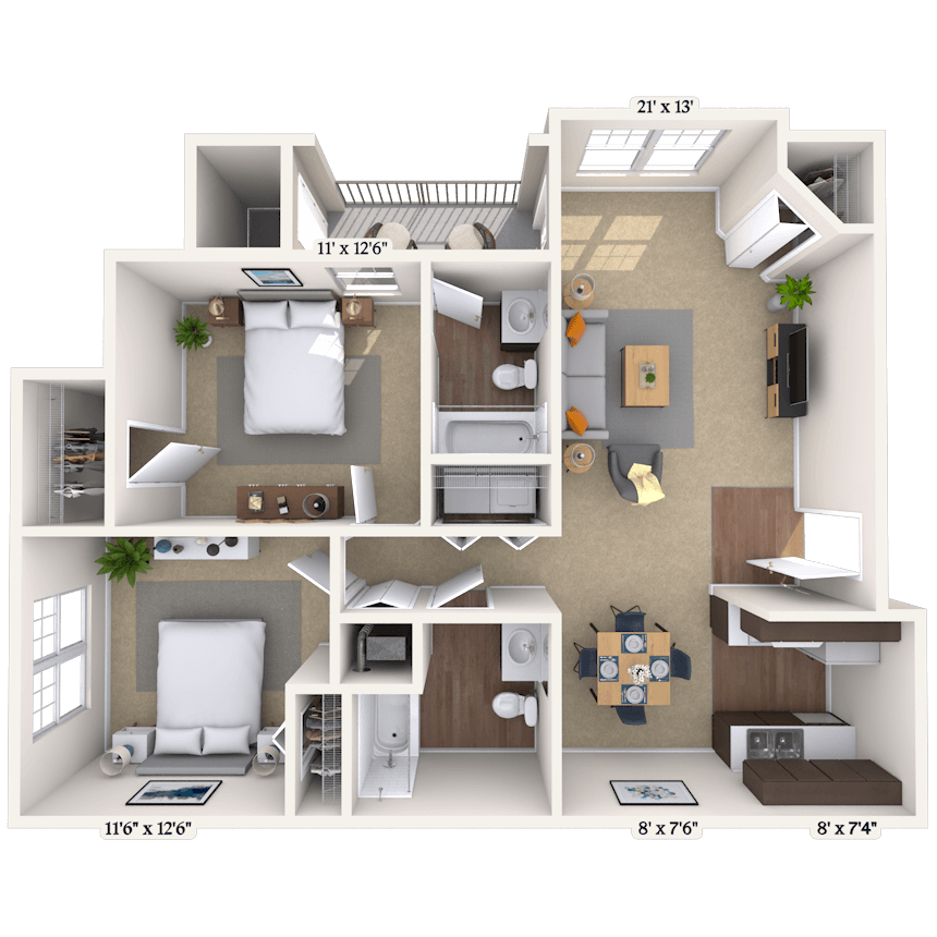 Floorplan image of unit 13108