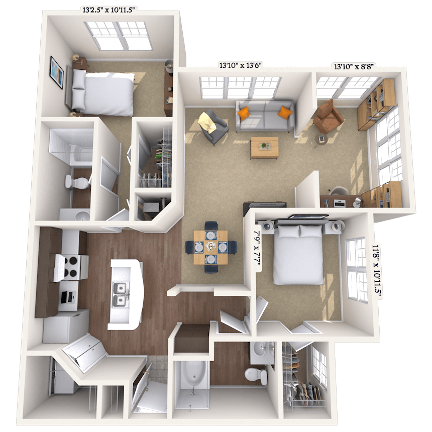Floorplan image of unit 01010208