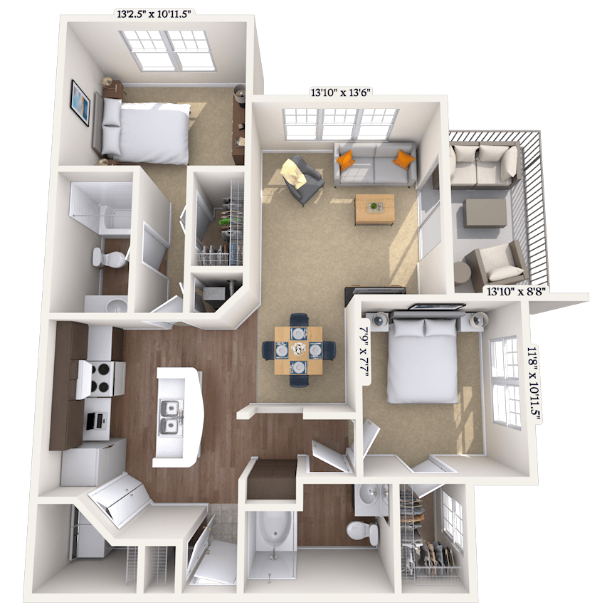 Floorplan image of unit 01010232
