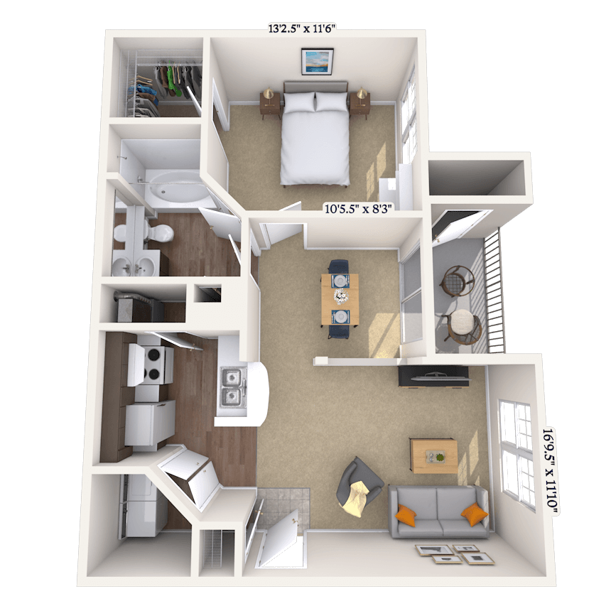 Floorplan image of unit 03030726