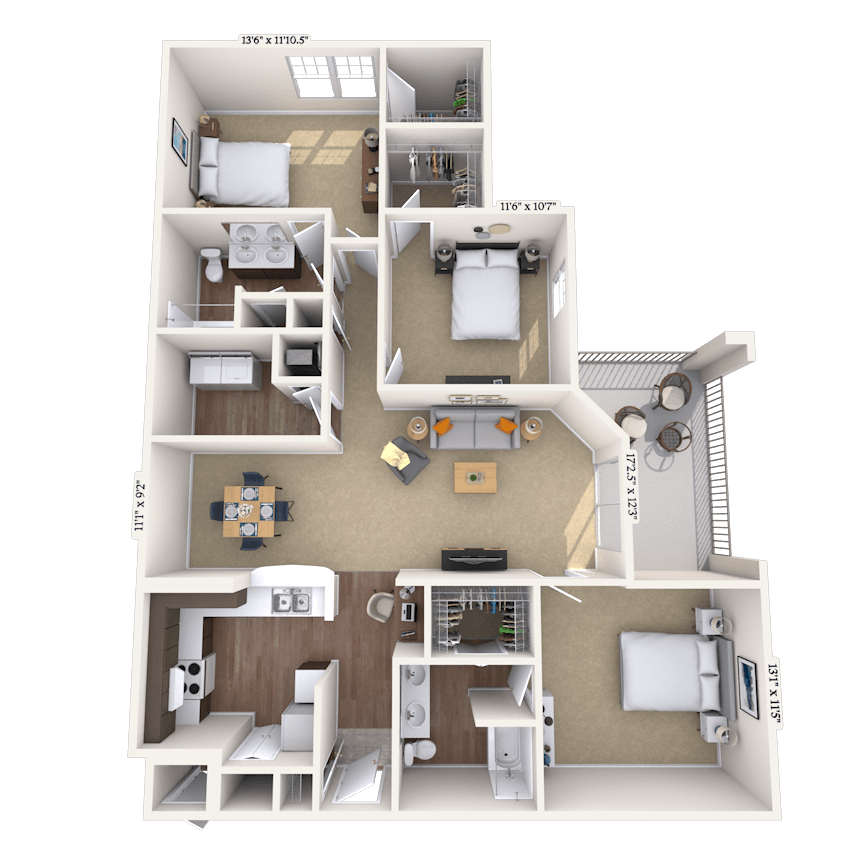 Floorplan image of unit 12121132