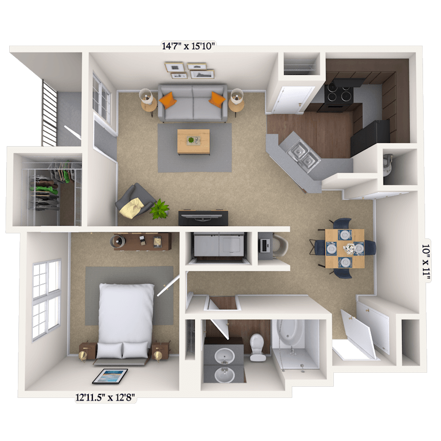 Floorplan image of unit 03307
