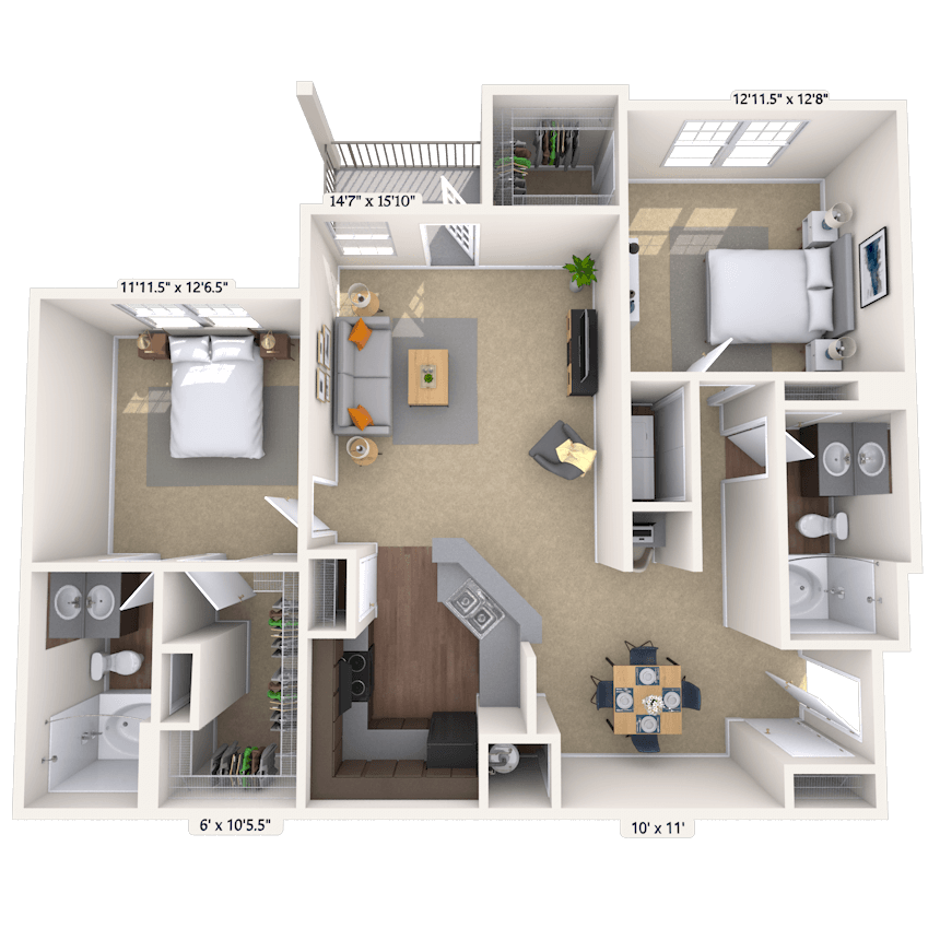 Floorplan image of unit 08204