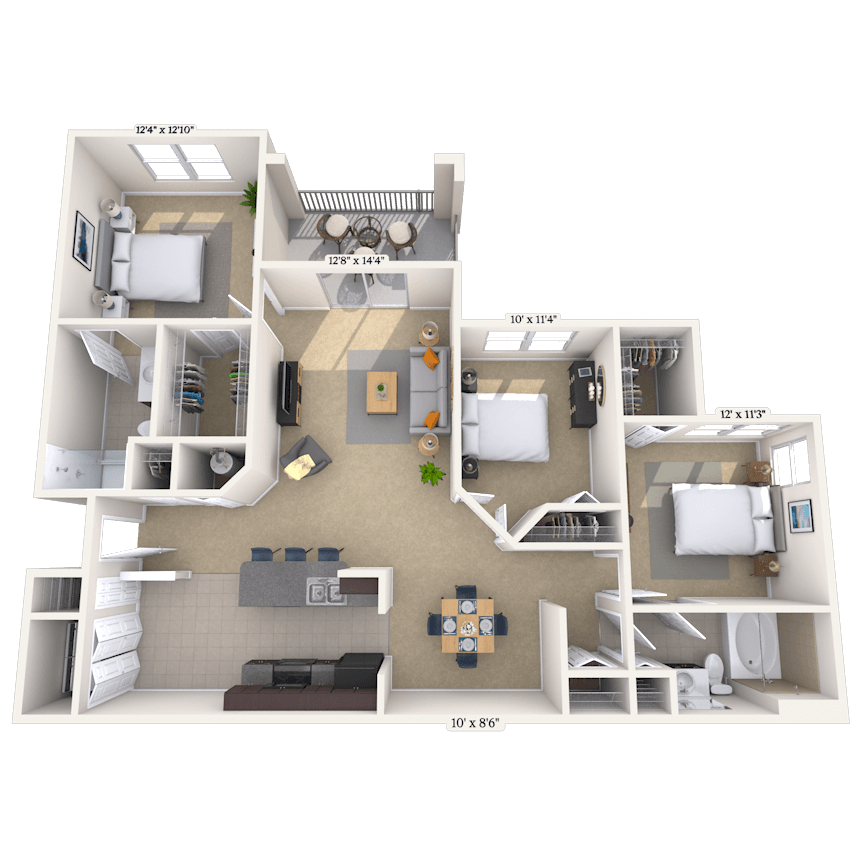 Floorplan image of unit 09203