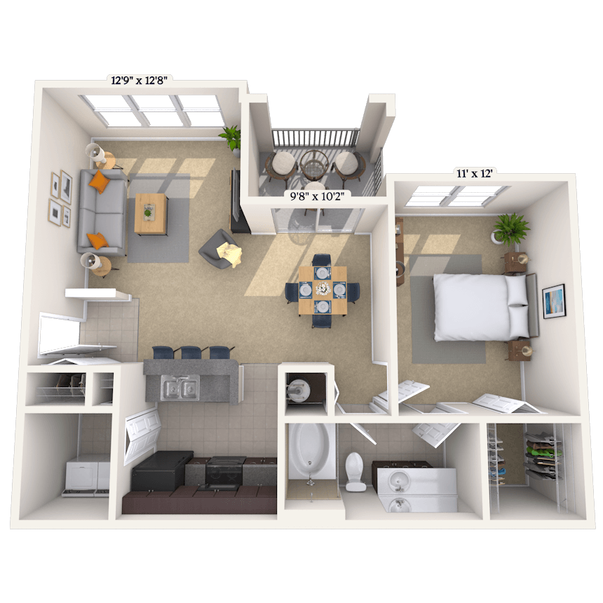 Floorplan image of unit 12302