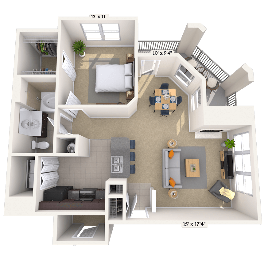 Floorplan image of unit 03303