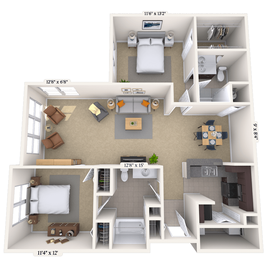 Floorplan image of unit 05105
