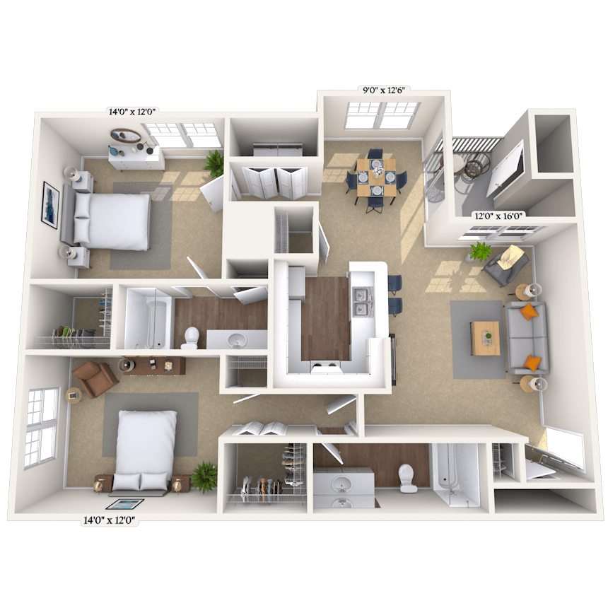 Floorplan image of unit 131333
