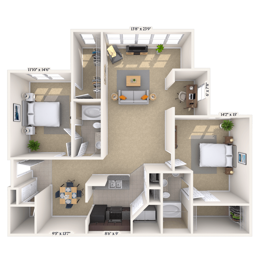 Floorplan image of unit 010307