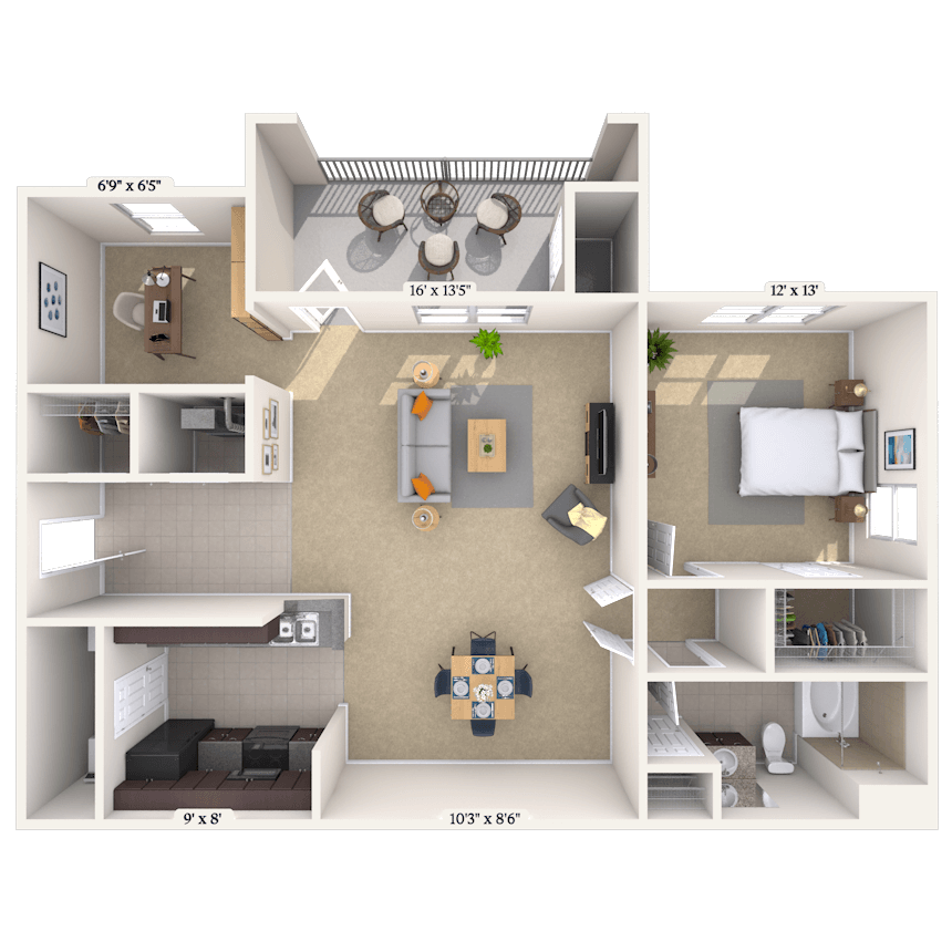 Floorplan image of unit 100102