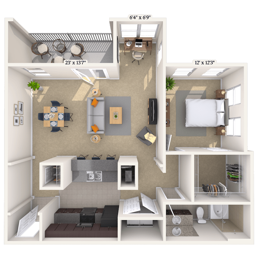 Floorplan image of unit 500102