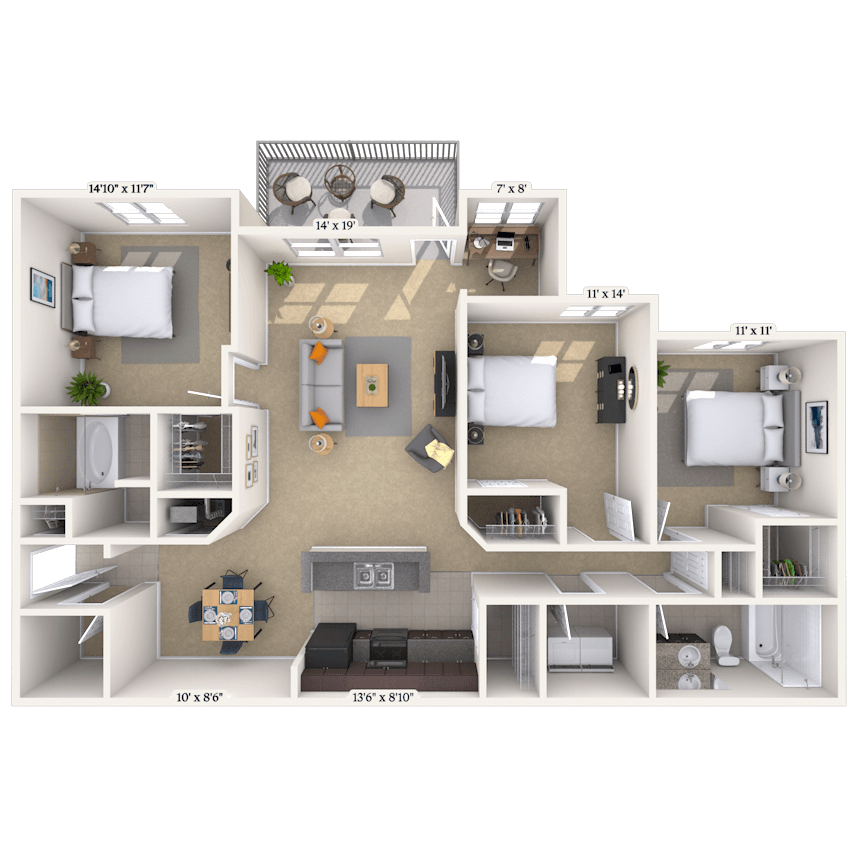 Floorplan image of unit 500103
