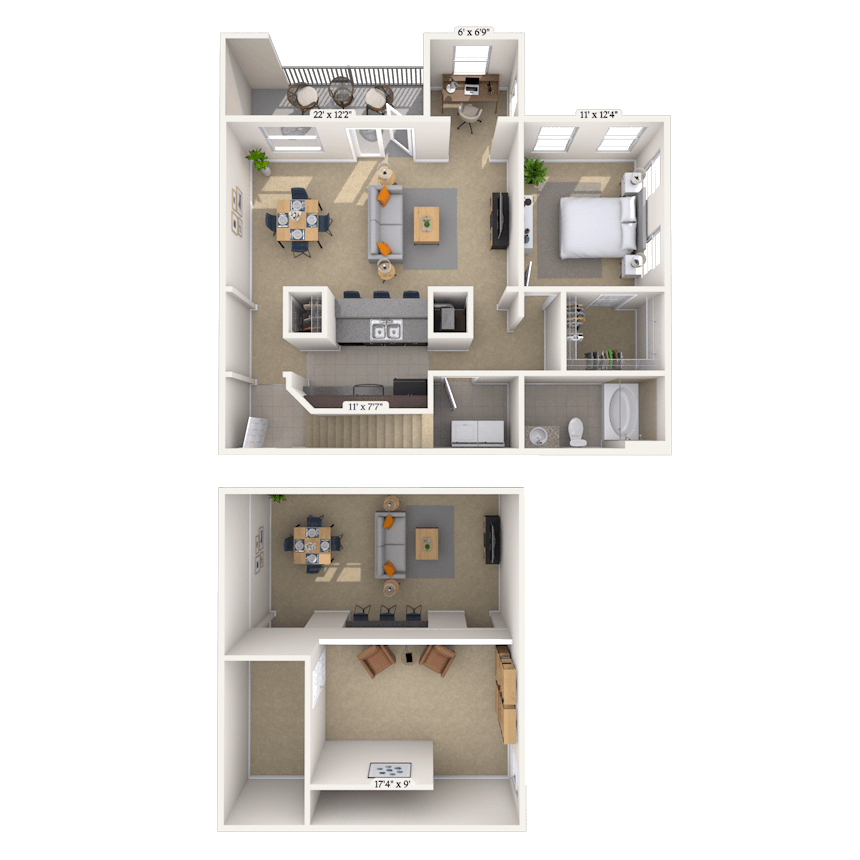 Floorplan image of unit 500302