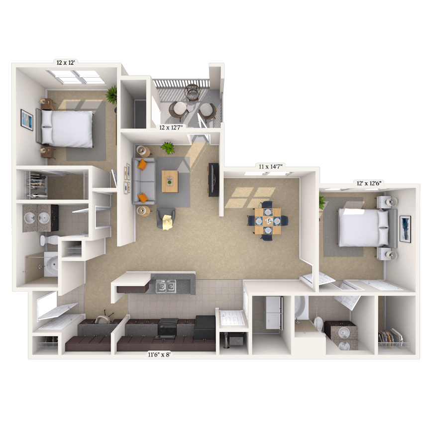 Floorplan image of unit 8005