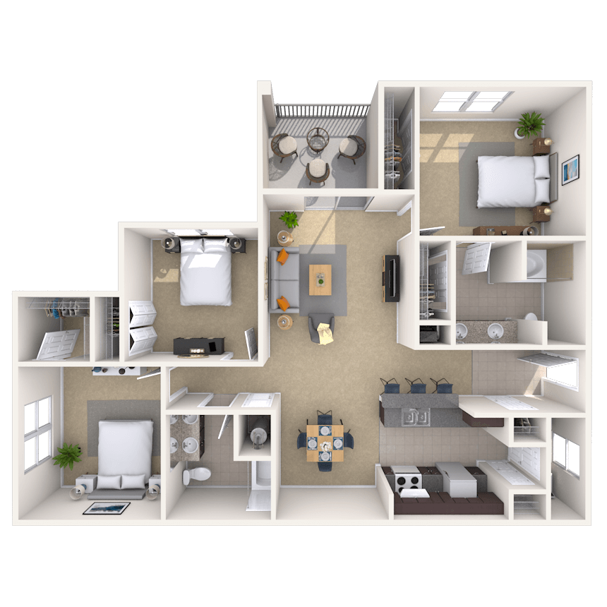Floorplan image of unit 02306