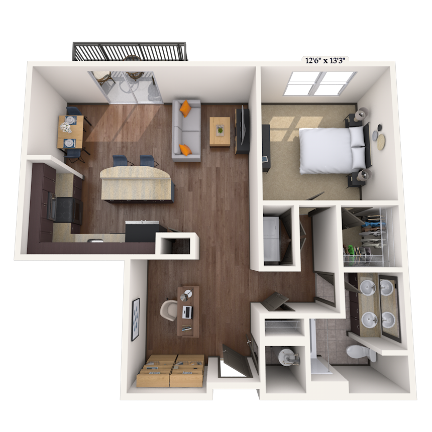 Floorplan image of unit 01237