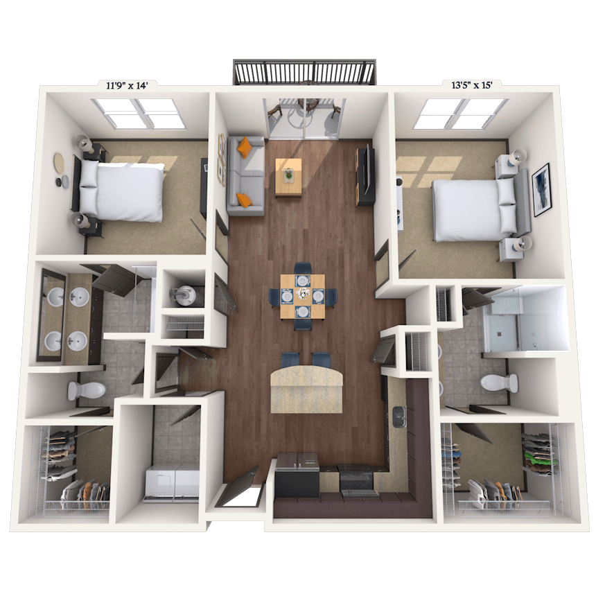 Floorplan image of unit 01216