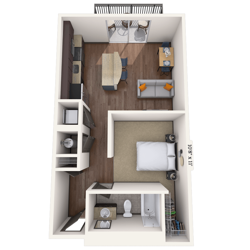 Floorplan image of unit 01309