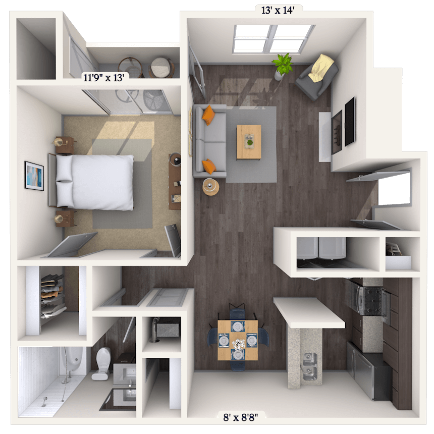 Floorplan image of unit 04408