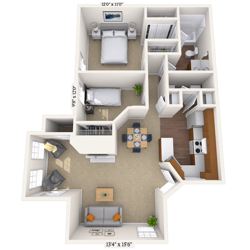 Floorplan image of unit 101001