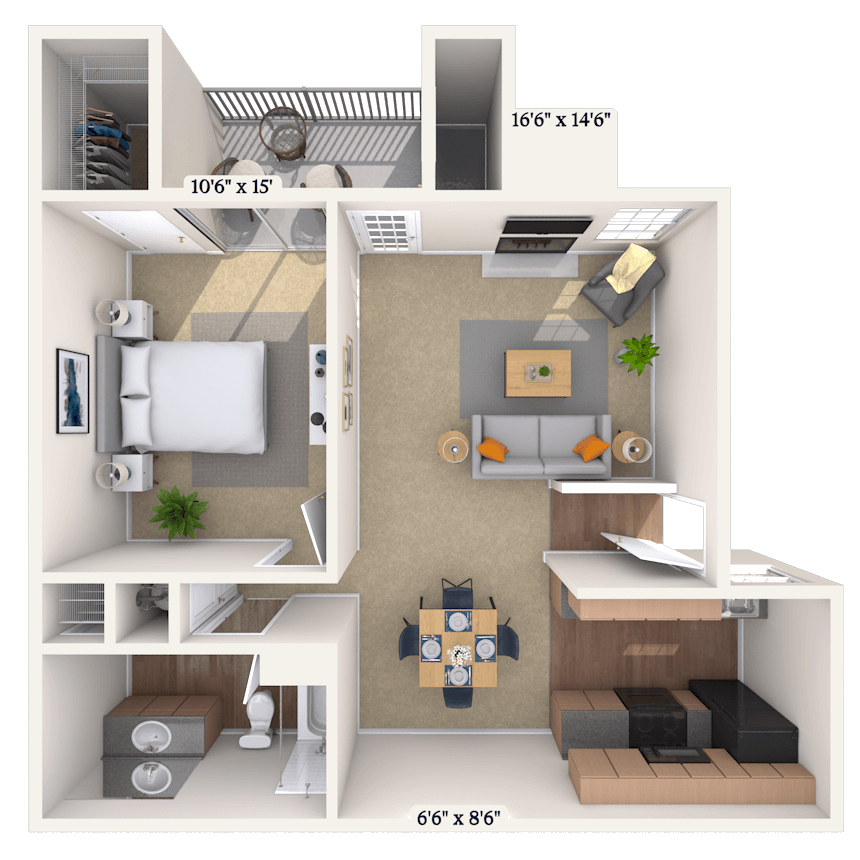 Floorplan image of unit 03312