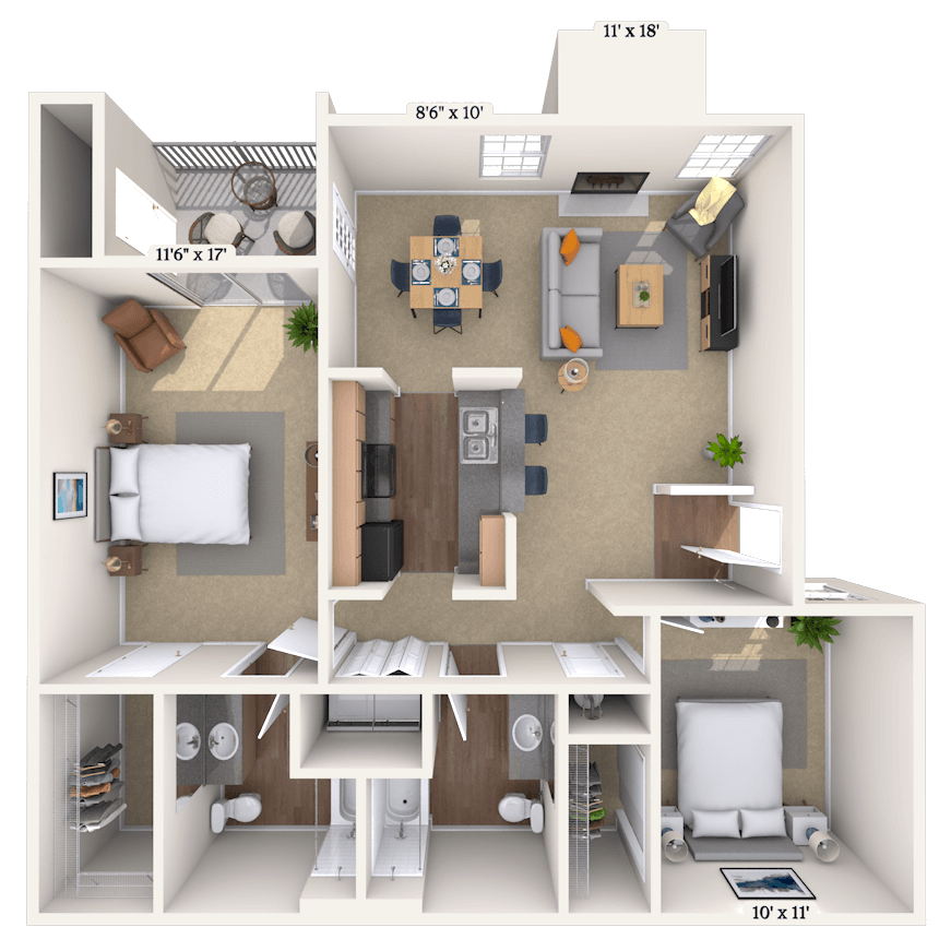 Floorplan image of unit 212101