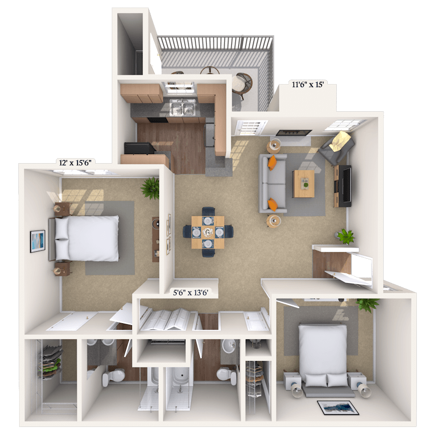 Floorplan image of unit 222203