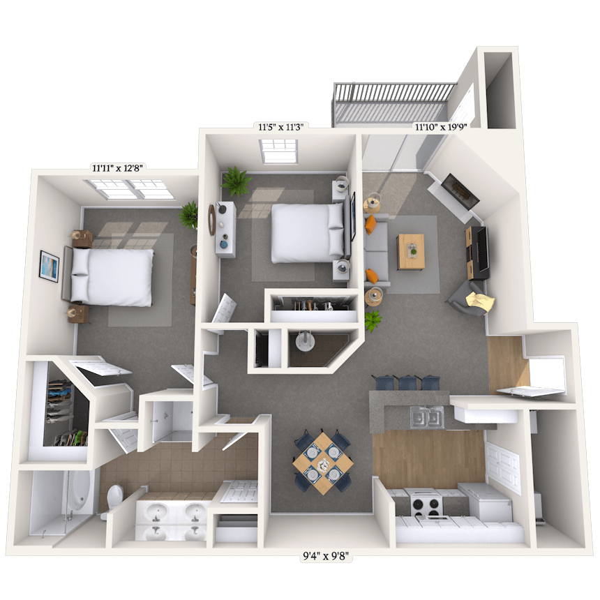 Floorplan image of unit 027145