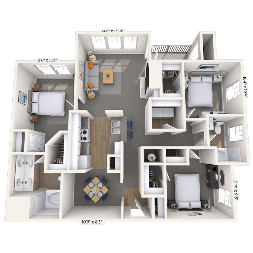 Floorplan image of unit 057021