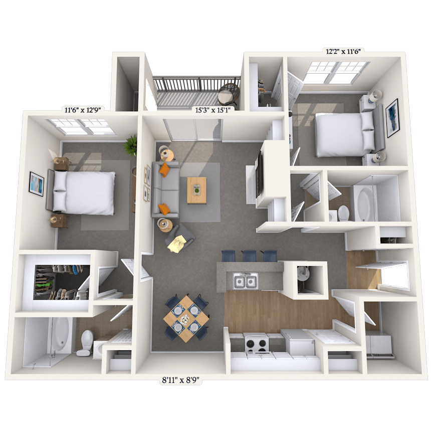 Floorplan image of unit 116828