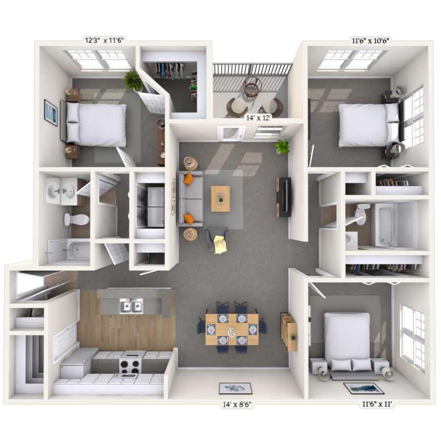 Floorplan image of unit 0113313