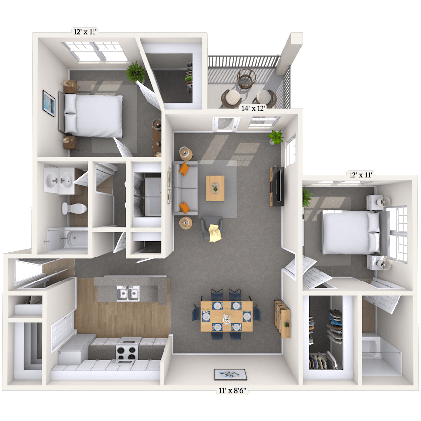 Floorplan image of unit 0105316