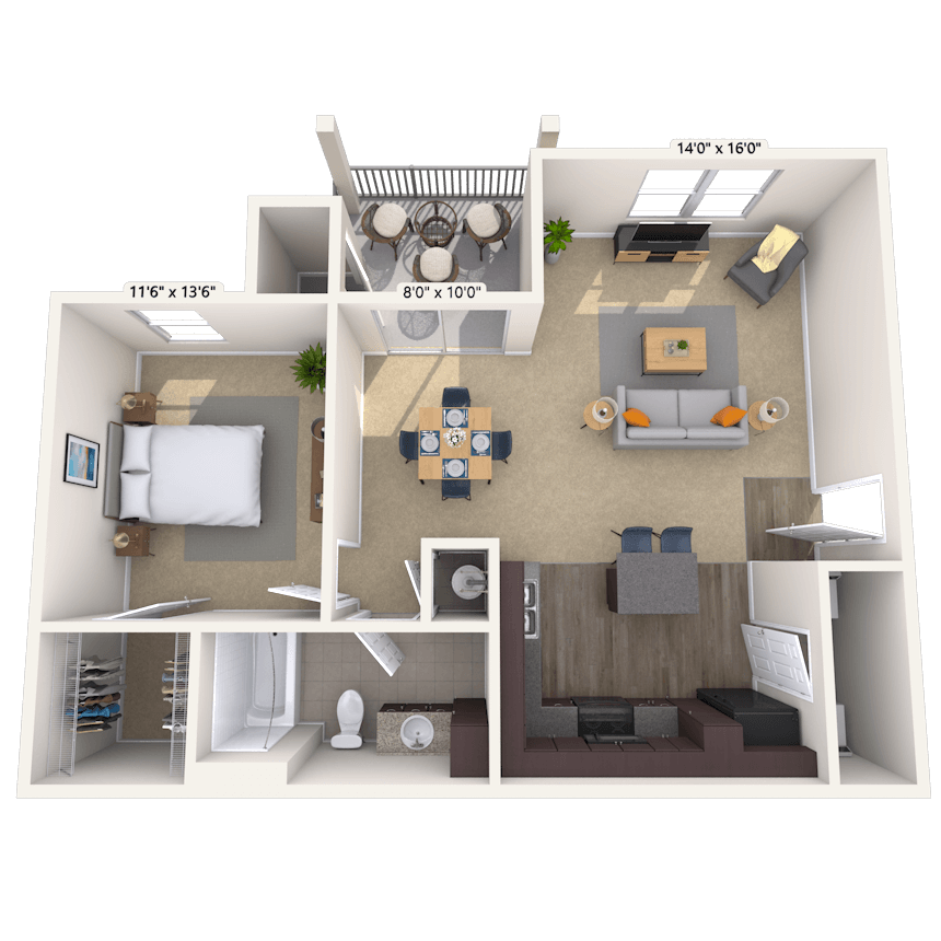 Floorplan image of unit WW305