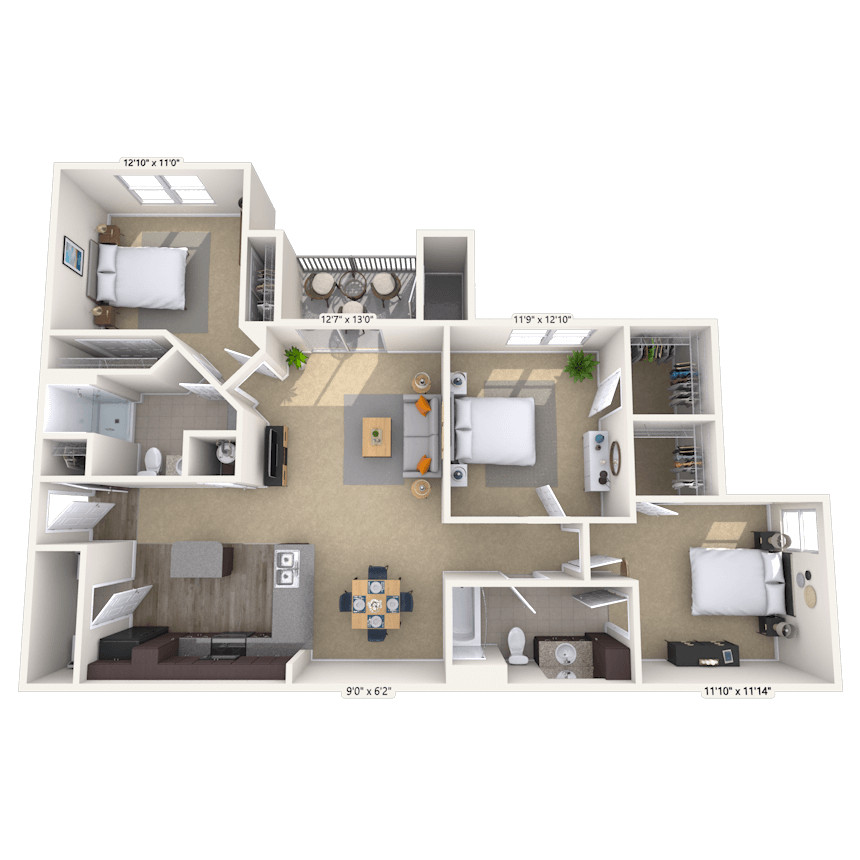 Floorplan image of unit VV102