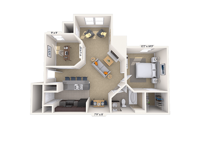 Floorplan image of unit 070708