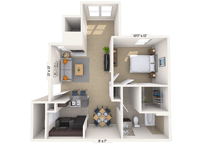 Floorplan image of unit 121204