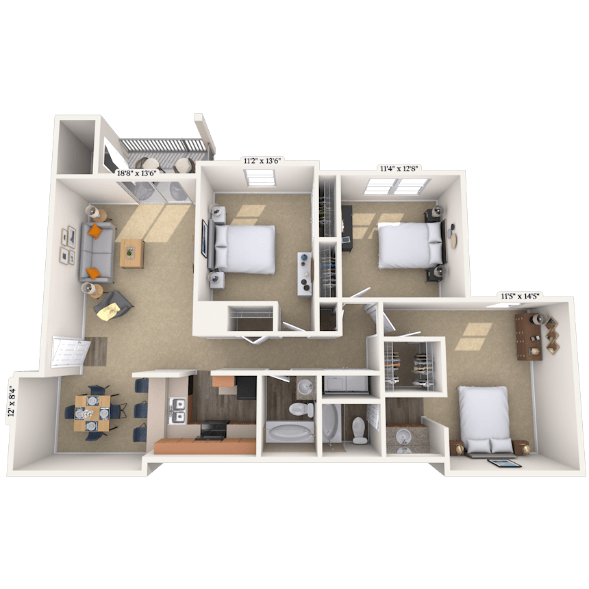 Floorplan image of unit 011621