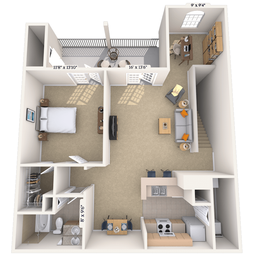 Floorplan image of unit 012726