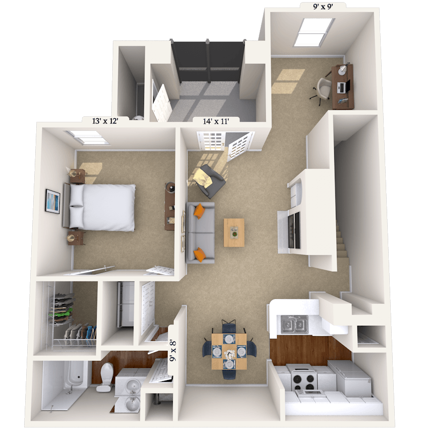 Floorplan image of unit 011322