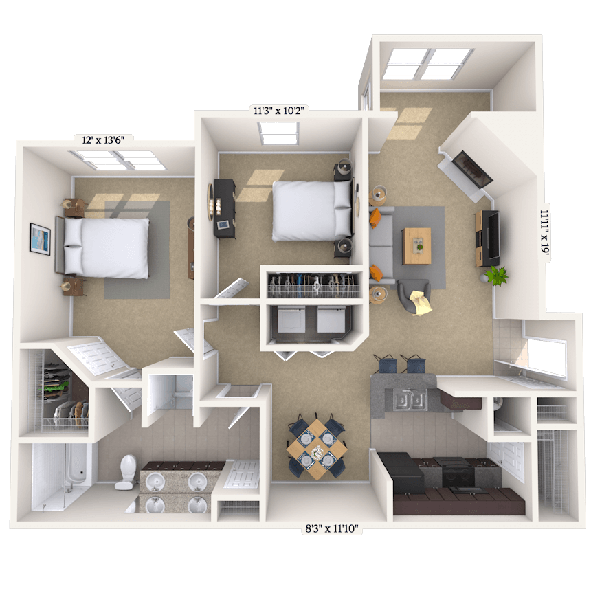Floorplan image of unit 0808-102
