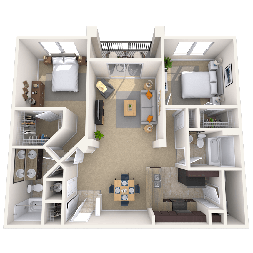 Floorplan image of unit 077208