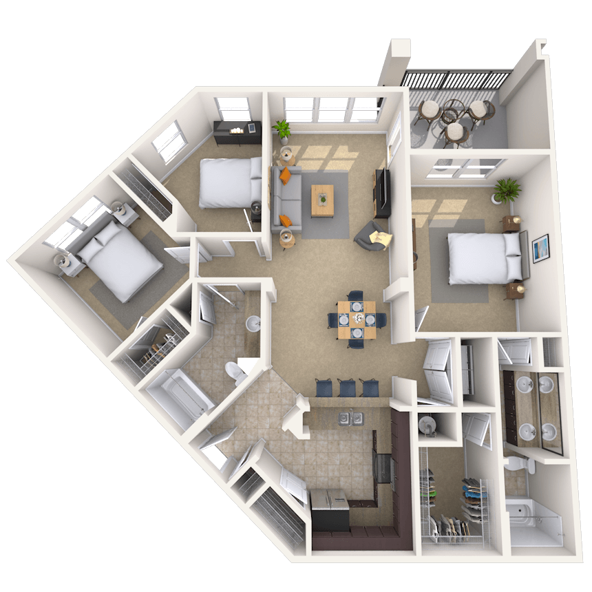 Floorplan image of unit 1414107
