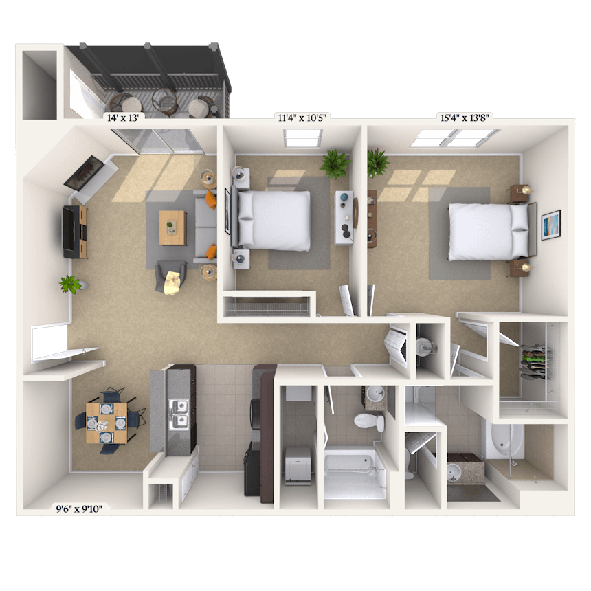 Floorplan image of unit KK108