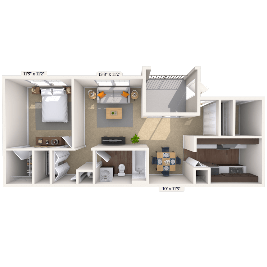 Floorplan image of unit 01104