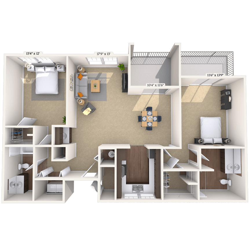 Floorplan image of unit 01017