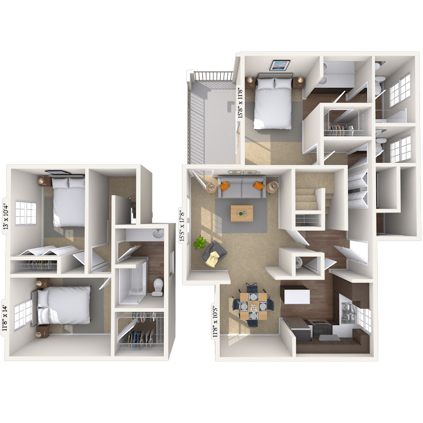 Floorplan image of unit 01090